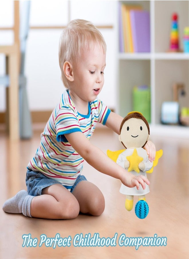 free-space Angel Plush Doll Boy/Girl Baptism Gifts Guardian Angel Doll Toy (Boy) - Image 2